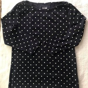 Boat neck top navy blue